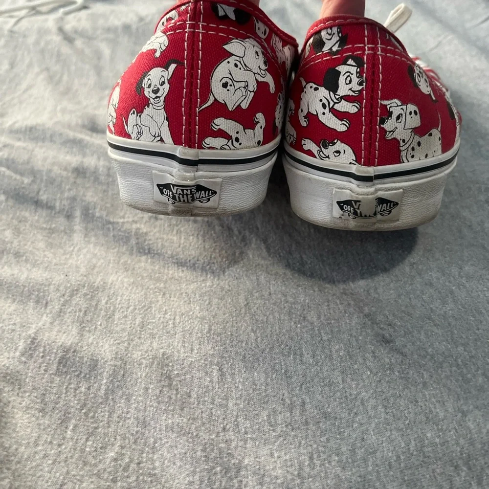 DISNEY Vans Red and White Dalmatian Print Sneakers - Picture 3 of 8